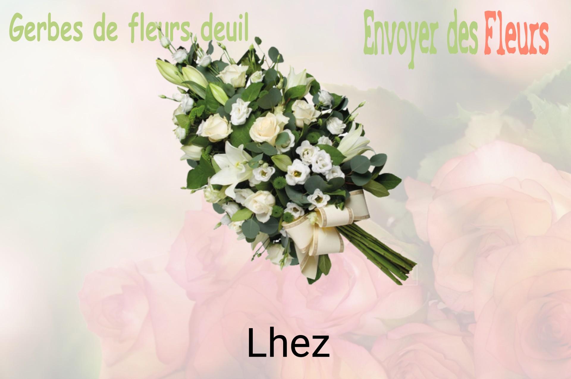 Gerbe de fleurs de deuil livrée à Lhez